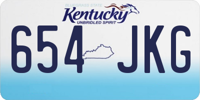 KY license plate 654JKG