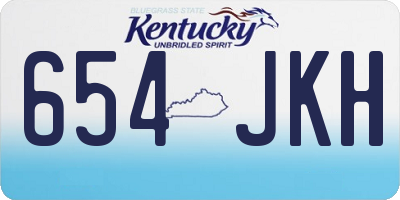 KY license plate 654JKH