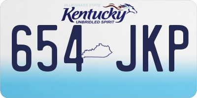 KY license plate 654JKP