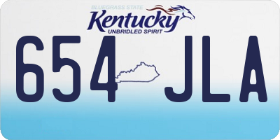 KY license plate 654JLA