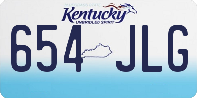 KY license plate 654JLG