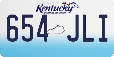 KY license plate 654JLI