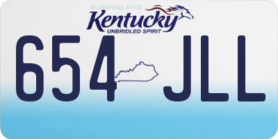 KY license plate 654JLL