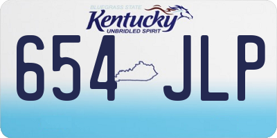 KY license plate 654JLP