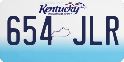 KY license plate 654JLR