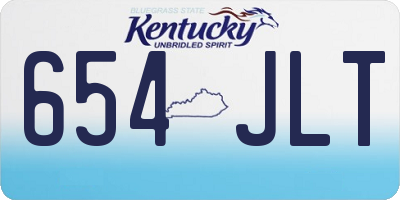 KY license plate 654JLT