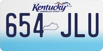 KY license plate 654JLU