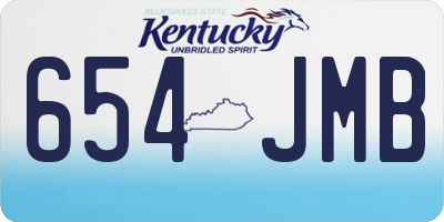 KY license plate 654JMB