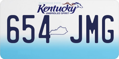KY license plate 654JMG