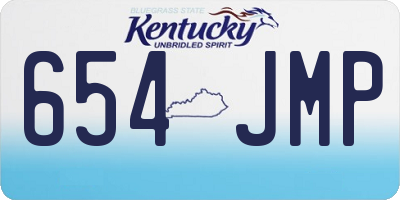 KY license plate 654JMP