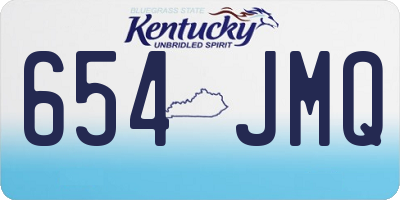 KY license plate 654JMQ