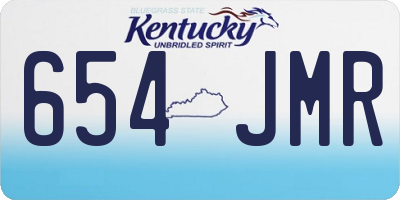 KY license plate 654JMR