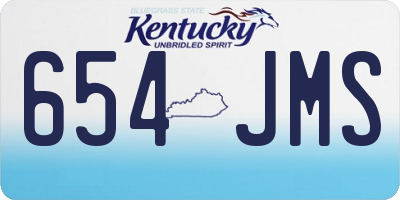 KY license plate 654JMS