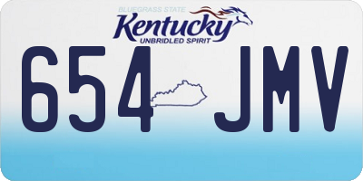 KY license plate 654JMV