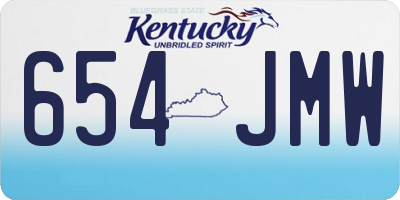 KY license plate 654JMW