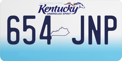 KY license plate 654JNP