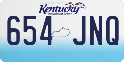 KY license plate 654JNQ