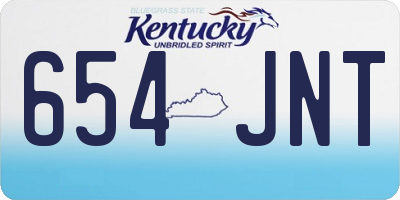 KY license plate 654JNT