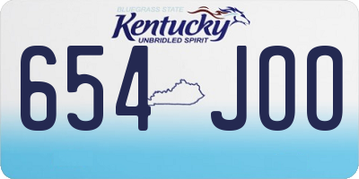 KY license plate 654JOO