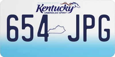 KY license plate 654JPG