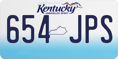 KY license plate 654JPS