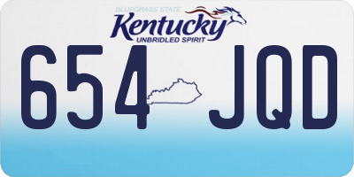KY license plate 654JQD