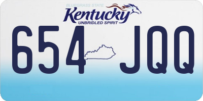 KY license plate 654JQQ