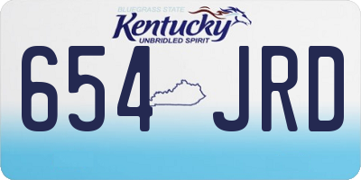 KY license plate 654JRD