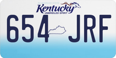 KY license plate 654JRF