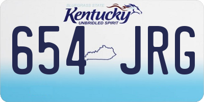 KY license plate 654JRG