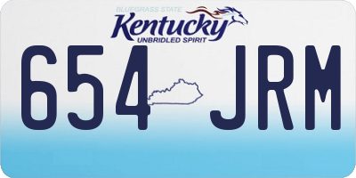 KY license plate 654JRM