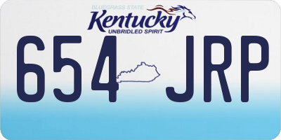 KY license plate 654JRP