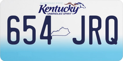 KY license plate 654JRQ