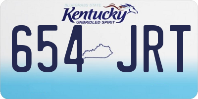KY license plate 654JRT
