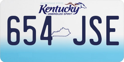 KY license plate 654JSE