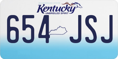KY license plate 654JSJ