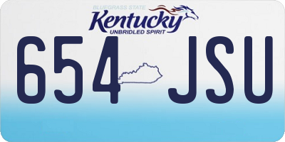 KY license plate 654JSU