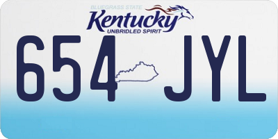 KY license plate 654JYL