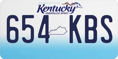 KY license plate 654KBS