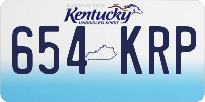 KY license plate 654KRP