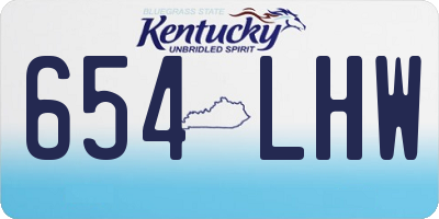 KY license plate 654LHW