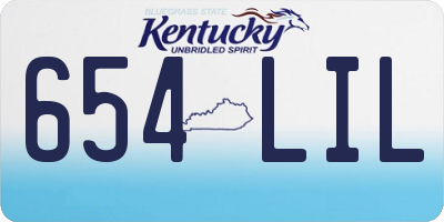 KY license plate 654LIL