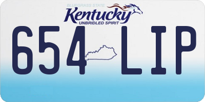 KY license plate 654LIP