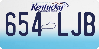 KY license plate 654LJB
