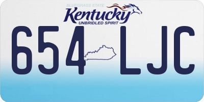 KY license plate 654LJC