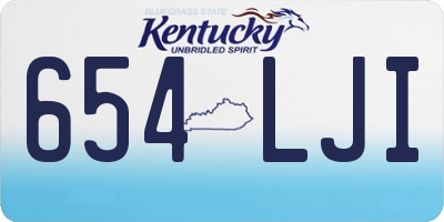 KY license plate 654LJI