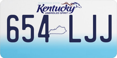 KY license plate 654LJJ