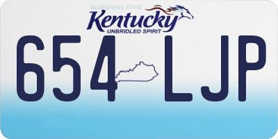 KY license plate 654LJP