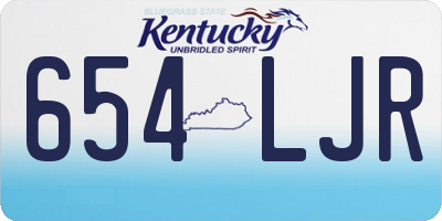 KY license plate 654LJR