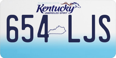KY license plate 654LJS